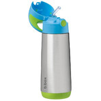 B. doos Drinkthermosfles met rietje - blauw/groen 500 ml