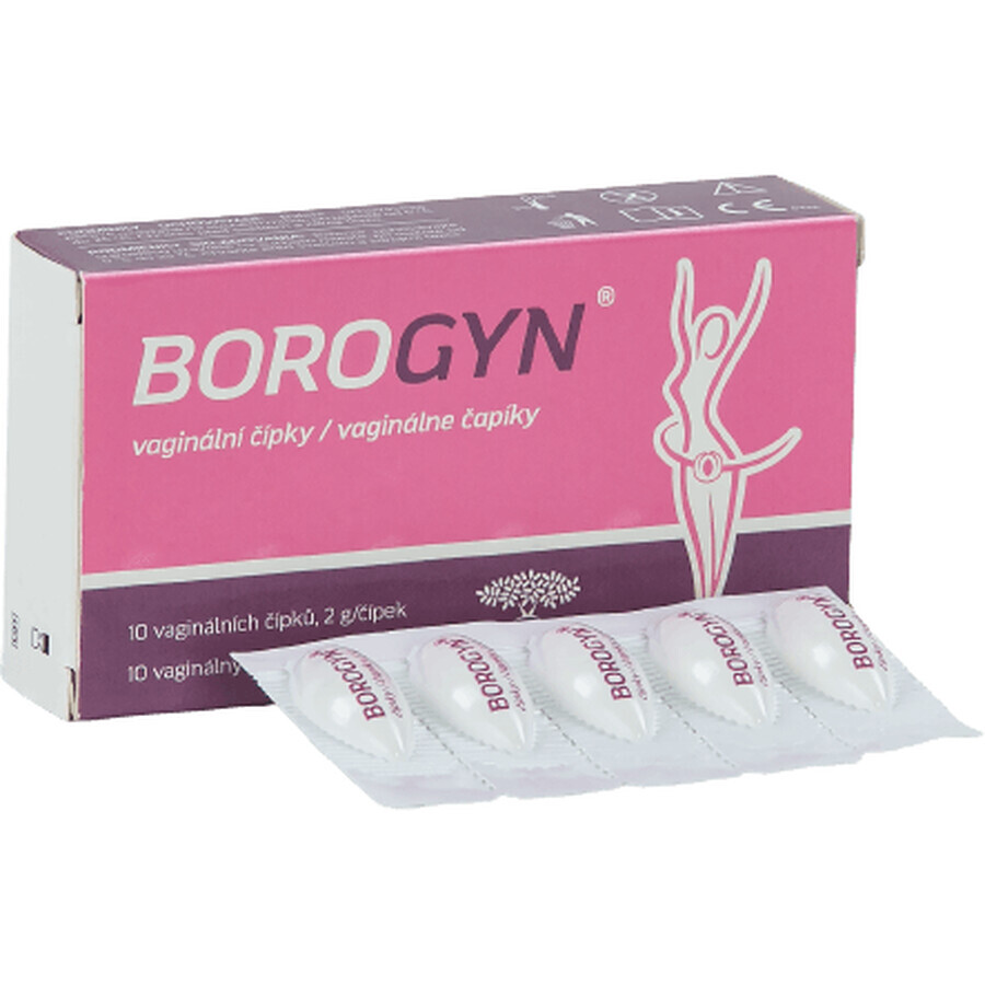 Borogyn vaginale capsule 10 x 2 g