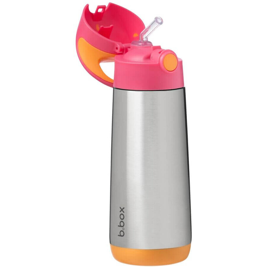 B. Box Trinkthermoskanne mit Strohhalm - rosa/orange 500 ml