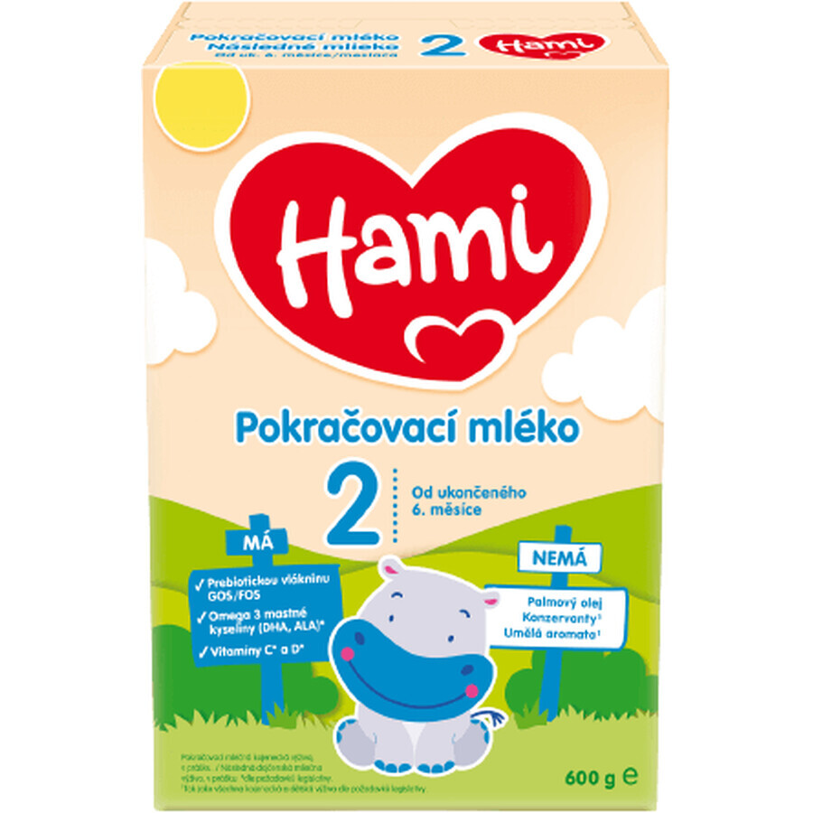 Hami 2 Leche infantil de continuación del Reino Unido. 6 meses 600 g