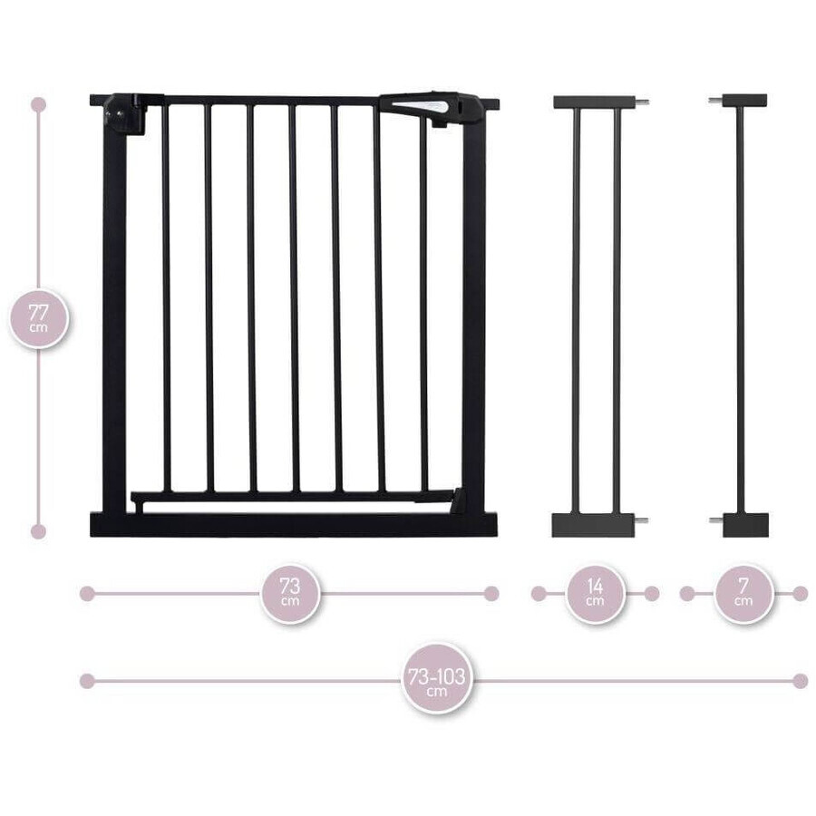 Barrera para bebés MoMi Paxi negra