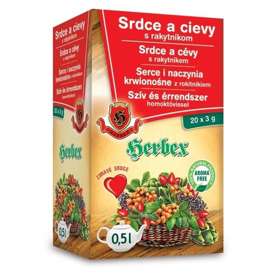 Herbex Cuore e vasi sanguigni con olivello spinoso 20 x 3 g