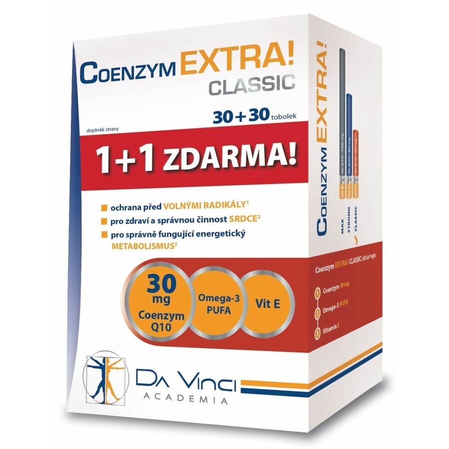 Coenzyme Extra! CLASSIC 30 mg - DA VINCI, 60 capsules