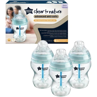 Tommee Tippee CTN ADVANCED ANTI-COLIC Slow Stream Flasche 260 ml 0m+, 3 Stück