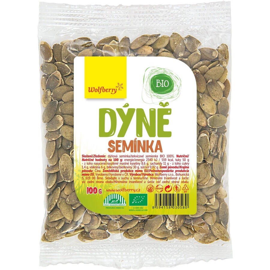 Wolfberry Semințe organice de dovleac, 1 x 100 g