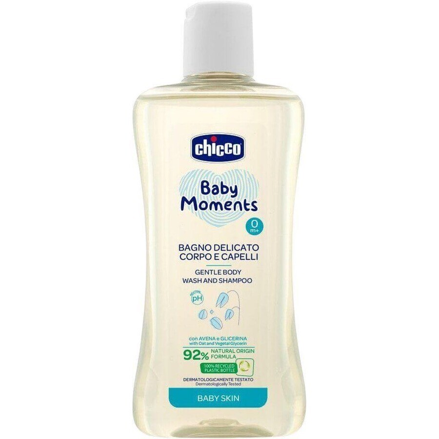 Buy Chicco Baby Moments Gentle shampoo for hair and body 92% natural ingredients 200 ml Chicco Baby Moments Gentle shampoo for hair and body 92% natural ingredients 200 ml