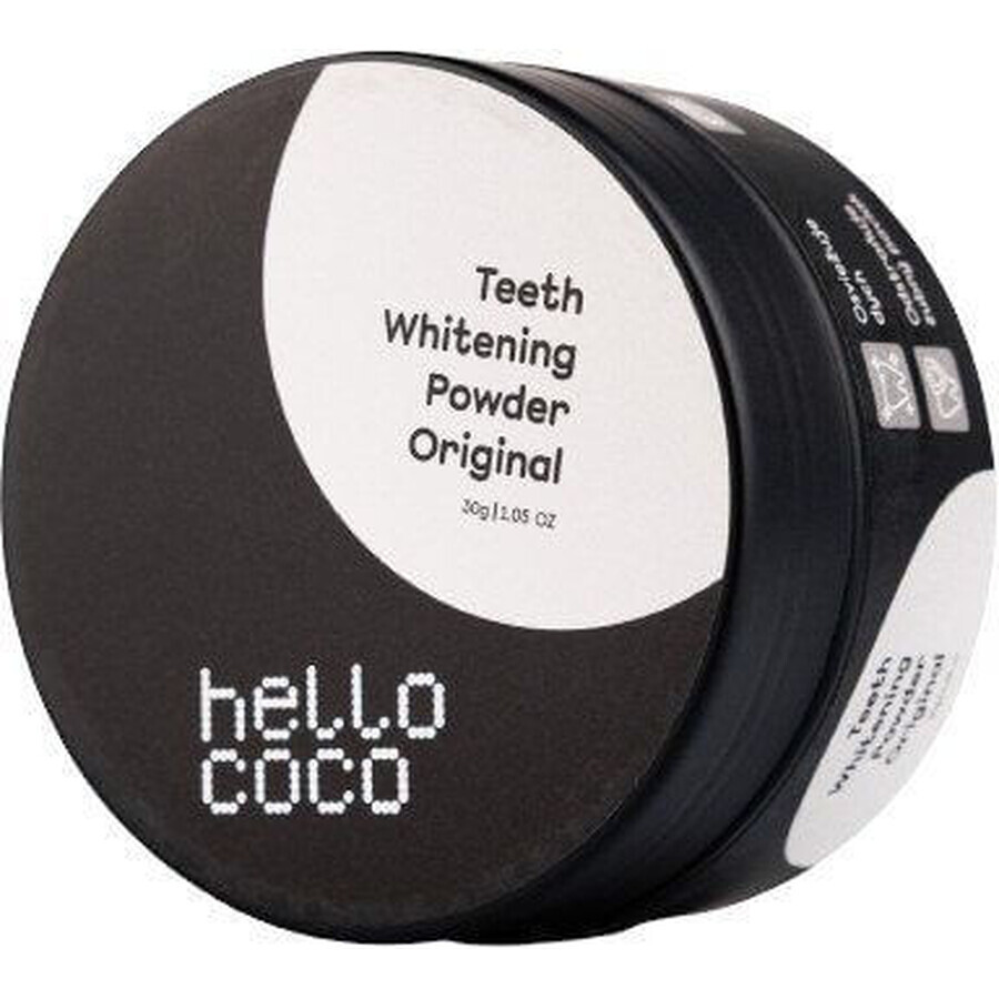 hello coco Tandbleekmiddel Geactiveerde Houtskool Origineel 30 g