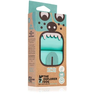 Explorer dog Sacs à déjections canines recyclés au parfum de menthe 60 pièces