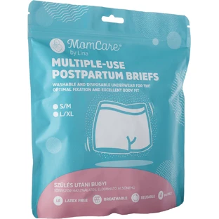 MomCare Bragas Postparto Reutilizables Talla. S-M 4 piezas