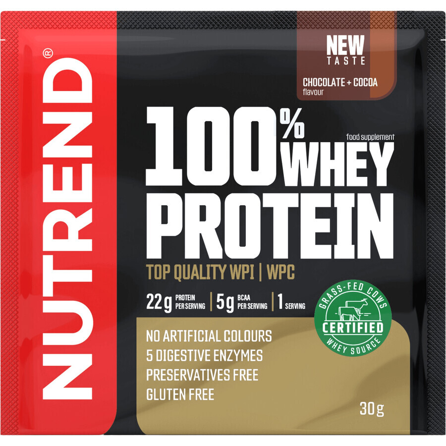 Nutrend 100% Proteína de Suero Chocolate/Cacao 30 g