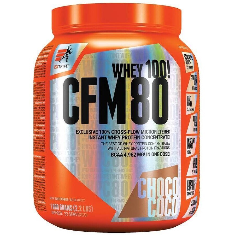 Extrifit CFM Instant Whey CFM Instant Whey 80 chocolade kokos 1000 g