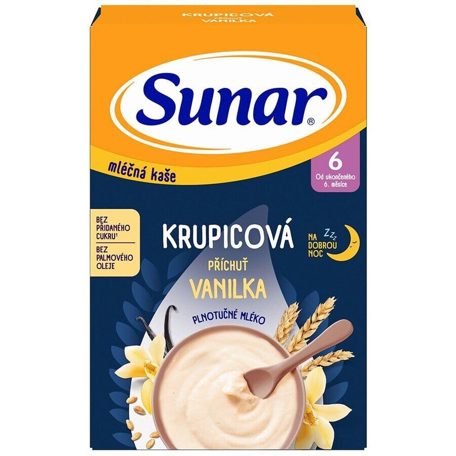 Sunar lapte terci de semolă pentru o vanilie de noapte bună 210 g