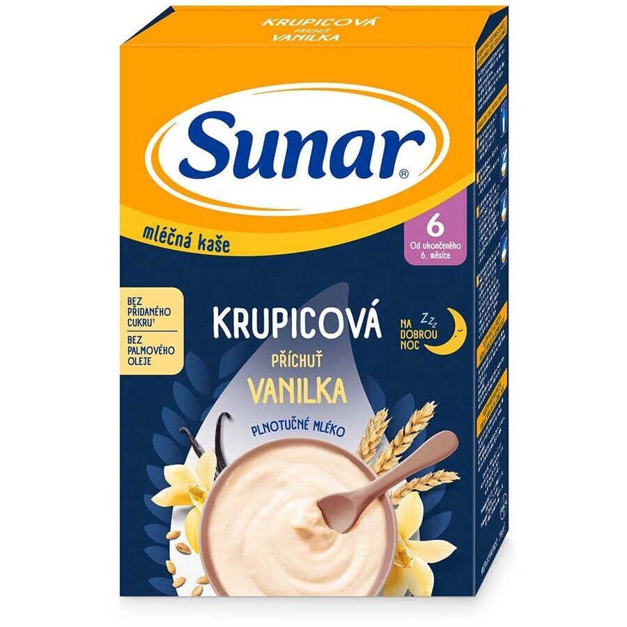 Sunar lapte terci de semolă pentru o vanilie de noapte bună 210 g