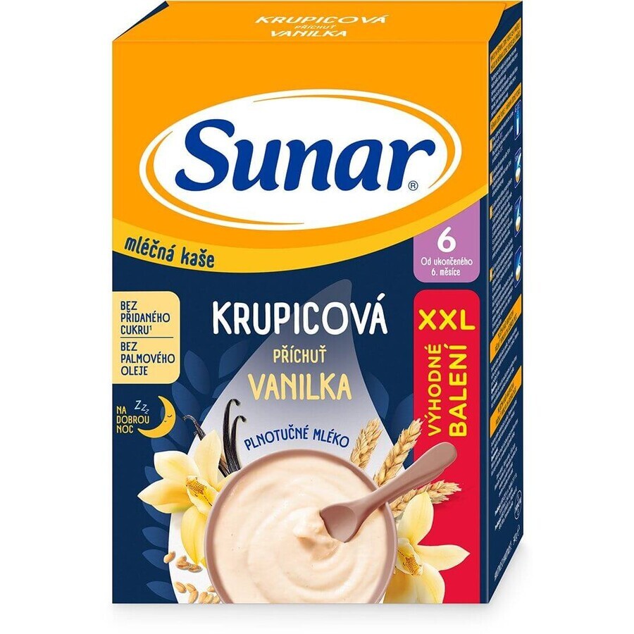 Sunar gachas de sémola de leche para dormir bien vainilla XXL 340 g