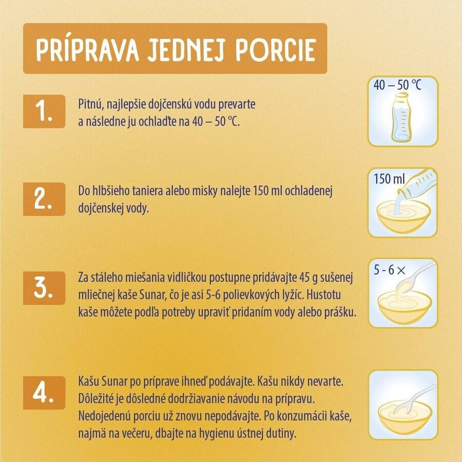 Sunar gachas de sémola de leche para dormir bien vainilla XXL 340 g