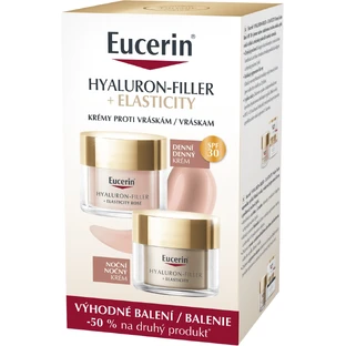 Eucerin Hyaluron-filler + Elasticity Rosé Dagcrème SPF30 en Nachtcrème 2 x 50 ml