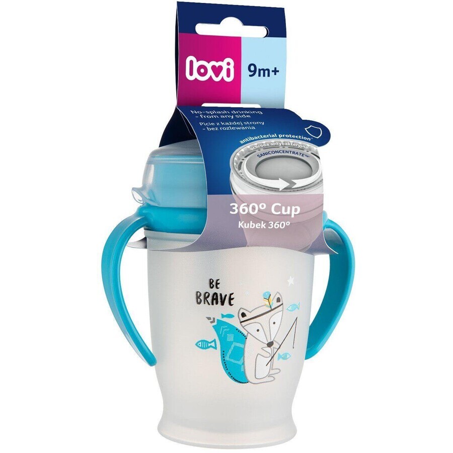 LOVI Becher 360° Junior Junior Indian Summer, blau 250 ml