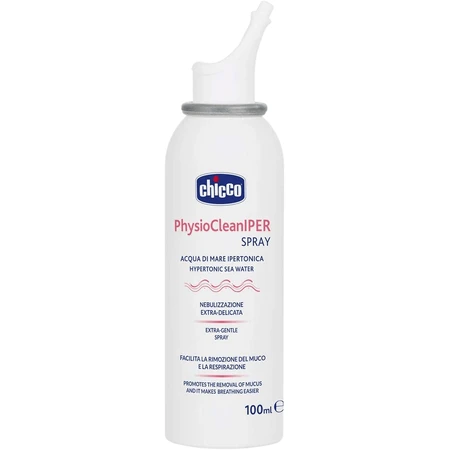Chicco PhysioCleanIPER Hypertonische neusspray met zeewater 12m+, 100 ml