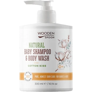 Wooden Spoon Baby Shower Gel and Hair Shampoo 2in1 Cotton Kiss 300 ml