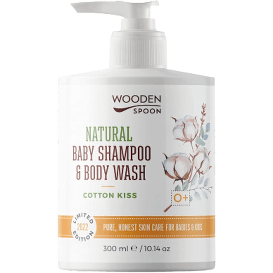 Wooden Spoon Baby Shower Gel and Hair Shampoo 2in1 Cotton Kiss 300 ml