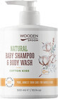 Wooden Spoon Baby Shower Gel and Hair Shampoo 2in1 Cotton Kiss 300 ml