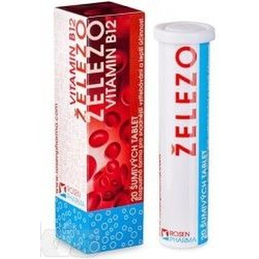 Rosen Pharma Hierro + Vitamina B12 20 comprimidos efervescentes