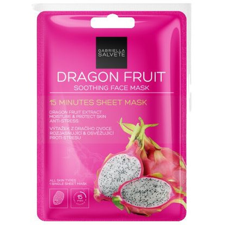 Gabriella Salvete Masque en tissu apaisant au fruit du dragon