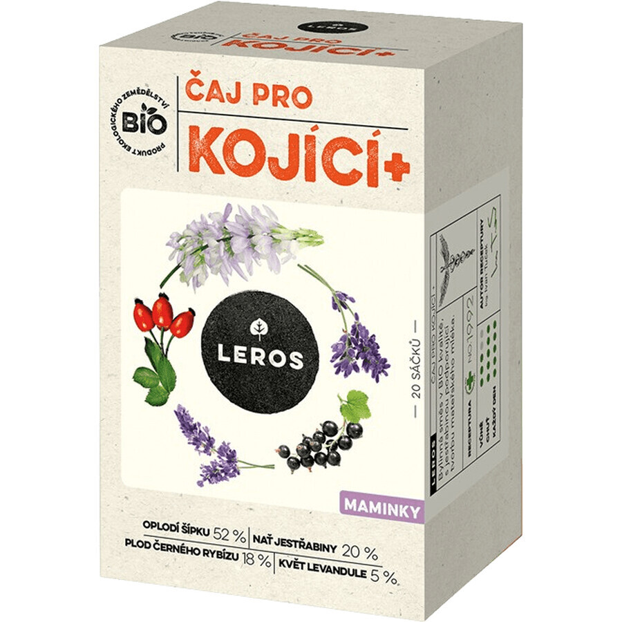 Leros Biologische kruidenthee voor moeders die borstvoeding geven 20 x 2 g