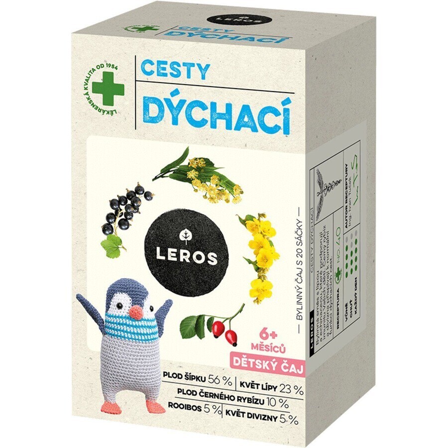 Leros Thé des voies respiratoires pour enfants 20 x 2 g