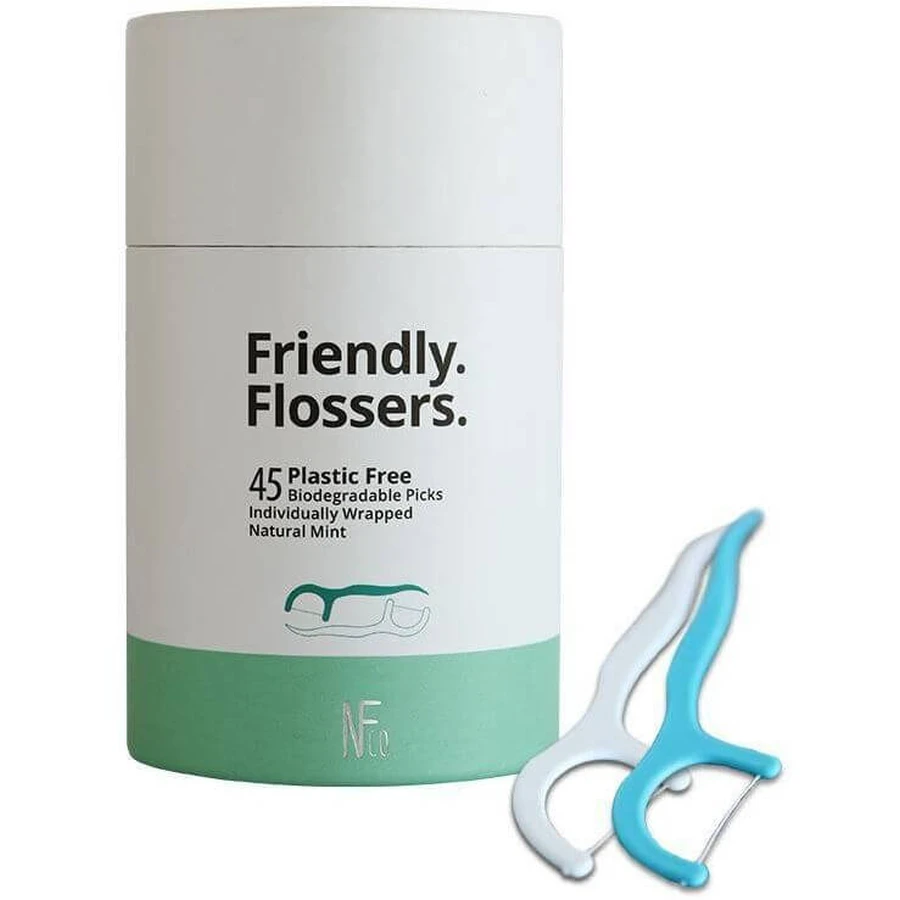 Natural family floss with toothpicks 45 pcs