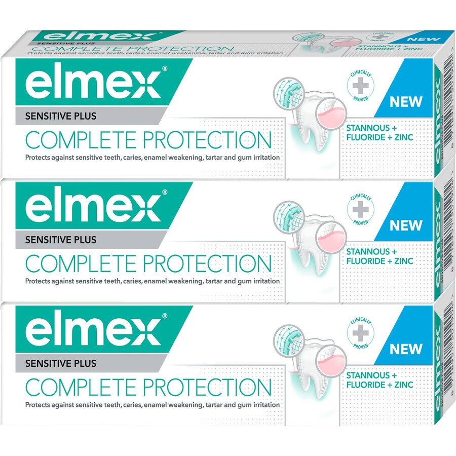 Buy Elmex Sensitive Plus Complete Protection Toothpaste 3 x 75 ml Elmex Sensitive Plus Complete Protection Toothpaste 3 x 75 ml