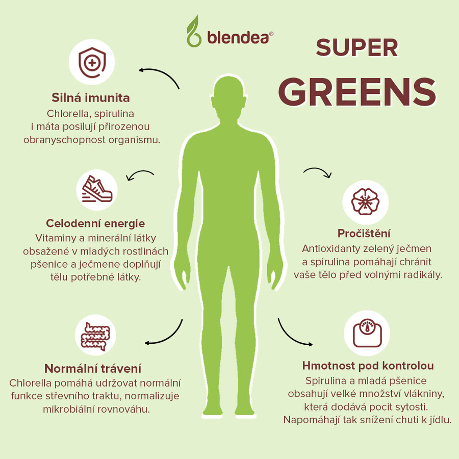 Blendea Supergreens BIO 5 grüne Superfoods 90 g