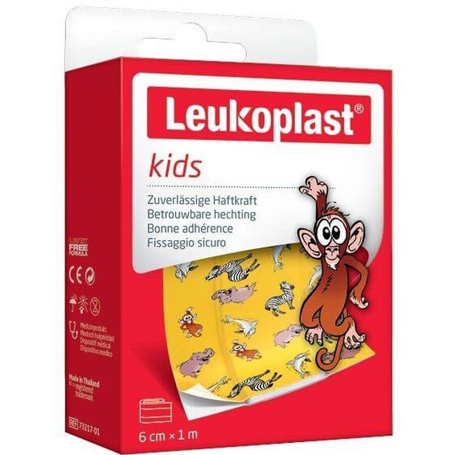 Leukoplast Kids Kids Patch, rotolo 6 cm x 1 m