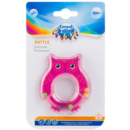Canpol kids Serpiente con cascabel búho rosa