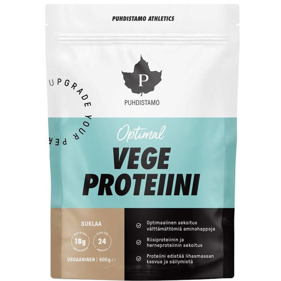Puhdistamo Optimales Veganes Protein Schokolade 600 g