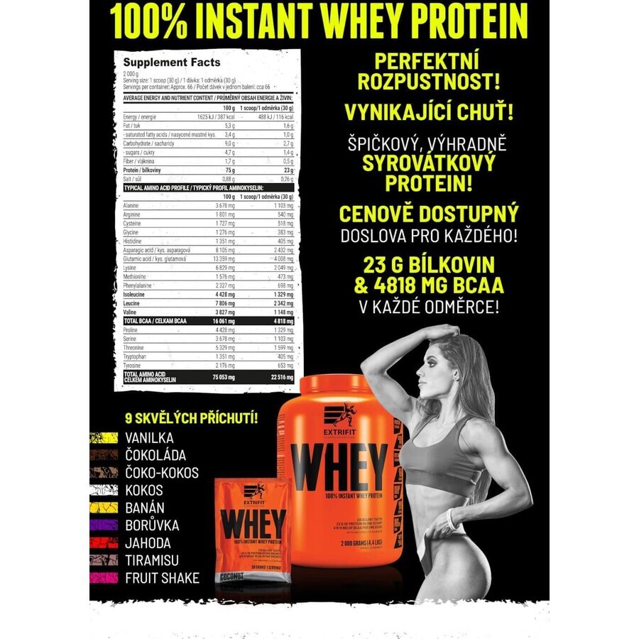 Extrifit 100% Wei-eiwit Vruchtenshake 2000 g