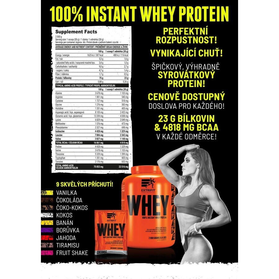 Extrifit 100% Wei-eiwit Vruchtenshake 2000 g