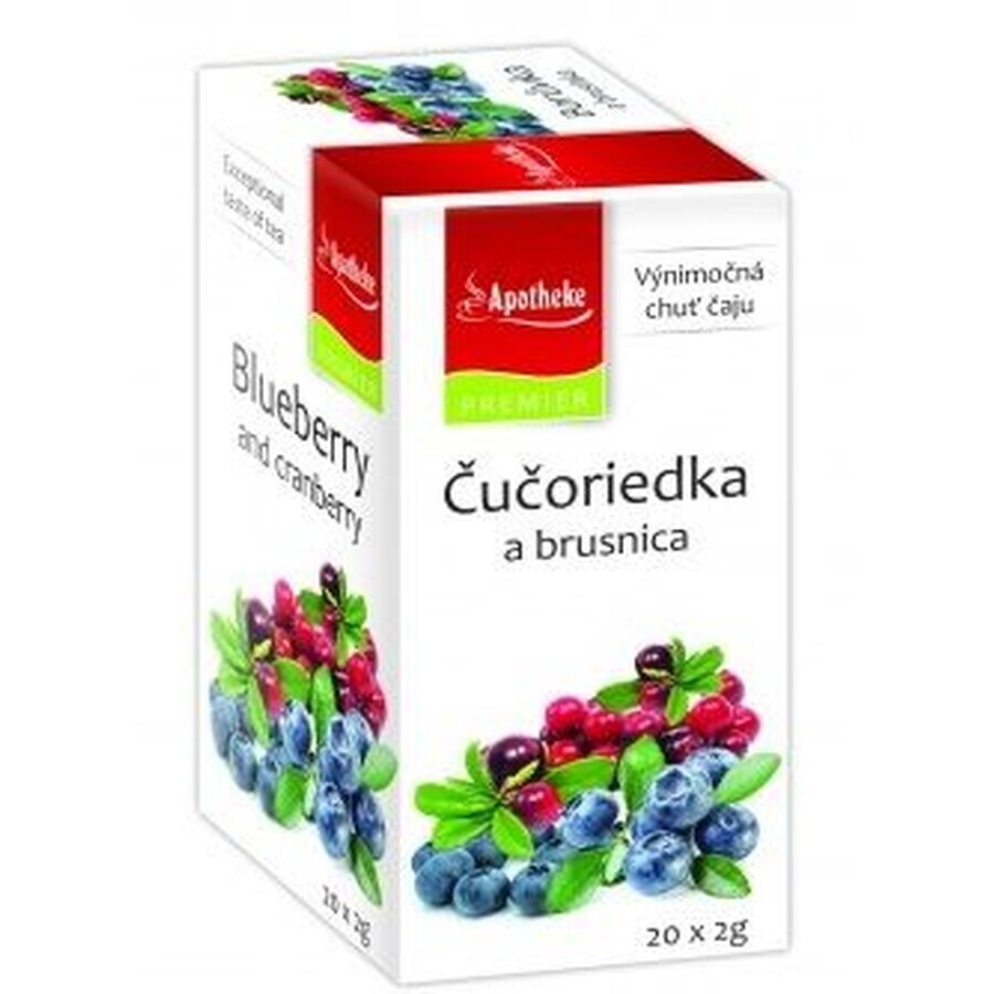 Buy Apotheke Premier Selection Blueberry and cranberry tea 20 x 2 g Apotheke Premier Selection Blueberry and cranberry tea 20 x 2 g