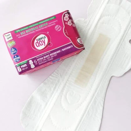 Gentle Day Pads postpartum extra absorberend, 1 x 6 stuks