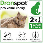 Dronspot 96 mg/24 mg Gatos grandes spot-on 2 x 1,12 ml Dronspot 96 mg/24 mg Gatos grandes spot-on 2 x 1,12 ml