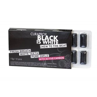 Curaprox Black Is White chewing gum 12 pieces