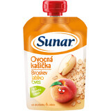 Sunar gachas de fruta melocotón, manzana, avena 6m+ 120 g