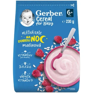 Gerber Cereales Leche Gachas Frambuesa Buenas Noches 230 g