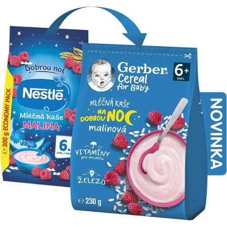 Gerber Cereales Leche Gachas Frambuesa Buenas Noches 230 g