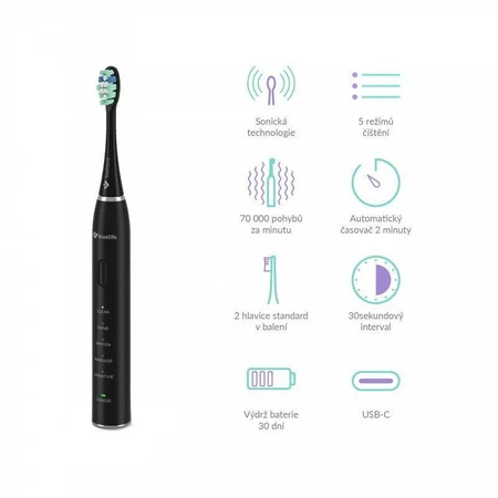 TrueLife SonicBrush Clean30 Zwart sonische borstel