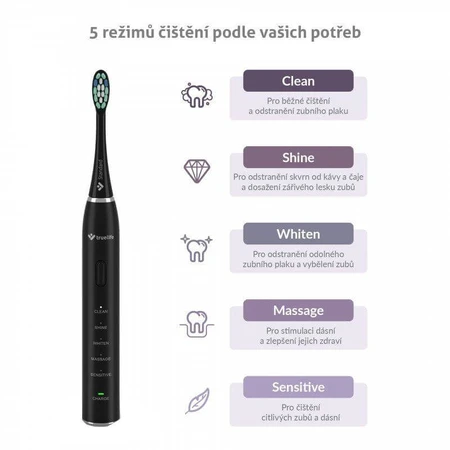 TrueLife SonicBrush Clean30 Zwart sonische borstel