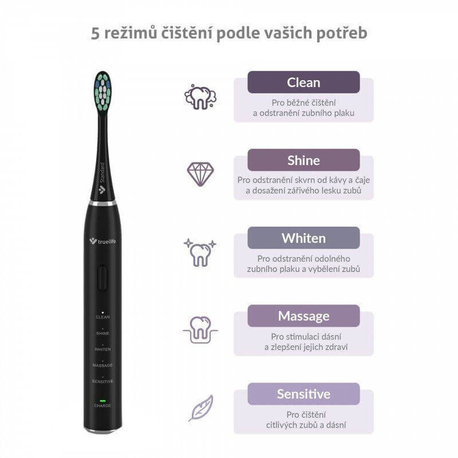 TrueLife SonicBrush Clean30 Nero spazzola sonica
