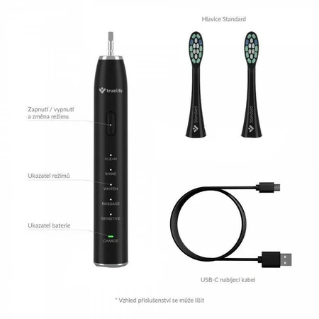 TrueLife SonicBrush Clean30 Zwart sonische borstel