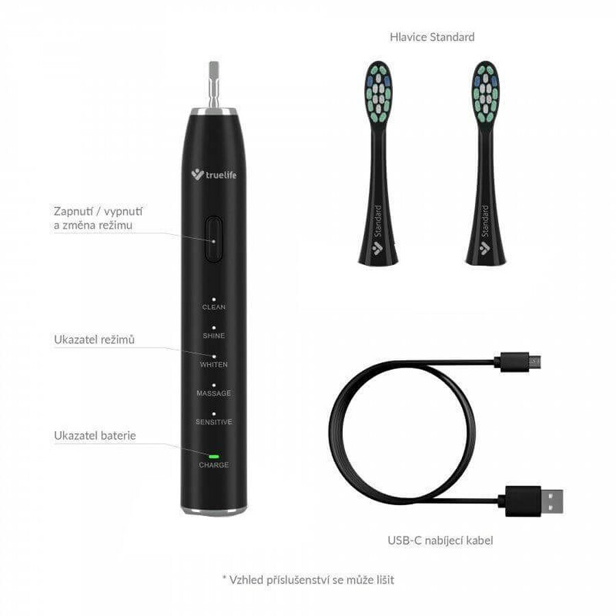TrueLife SonicBrush Clean30 Nero spazzola sonica