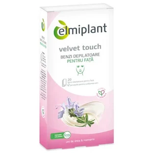 Bandas depilatorias faciales, 20 bandas + 2 toallitas, Elmiplant